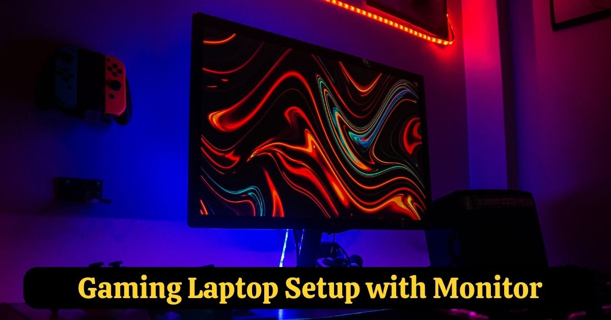 Gaming Laptop Setup with Monitor